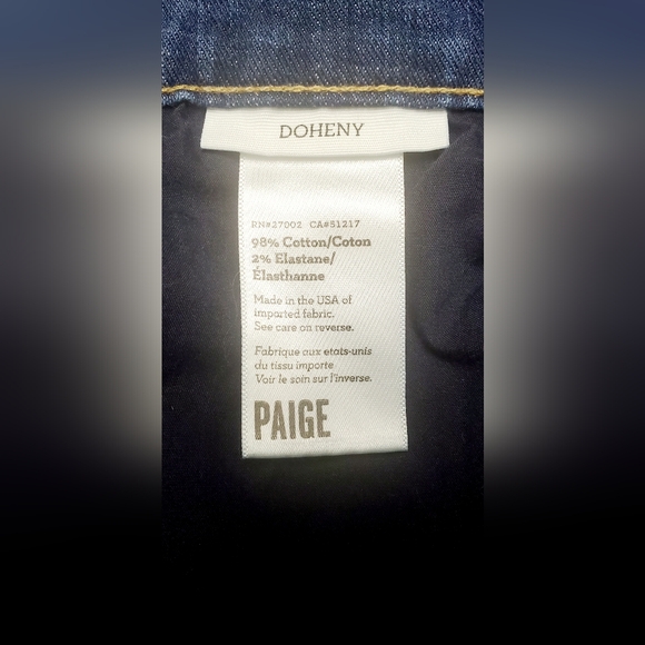 SZ 31 PAIGE DOHENY STRAIGHT LEG MENS JEANS - Picture 4 of 8